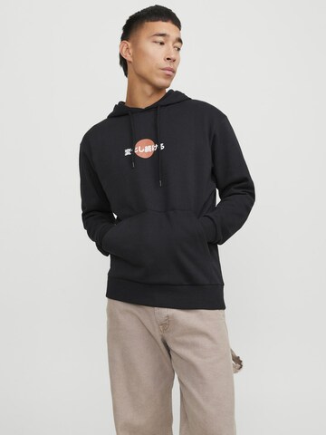 JACK & JONES Sweatshirt 'BRADLEY' in Zwart: voorkant