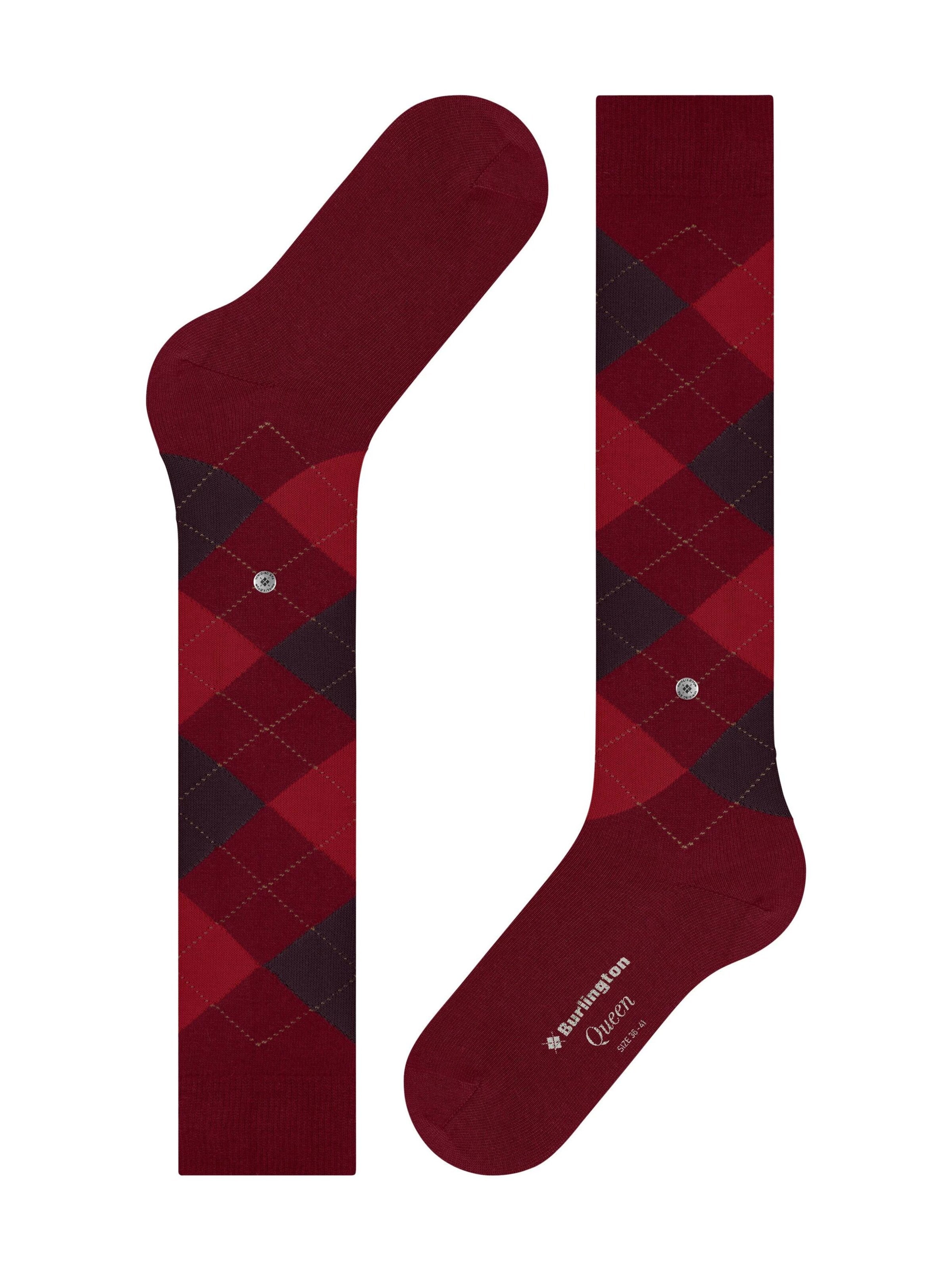 BURLINGTON Overknee Strümpfe 'Queen'‌‌‌ in Rot