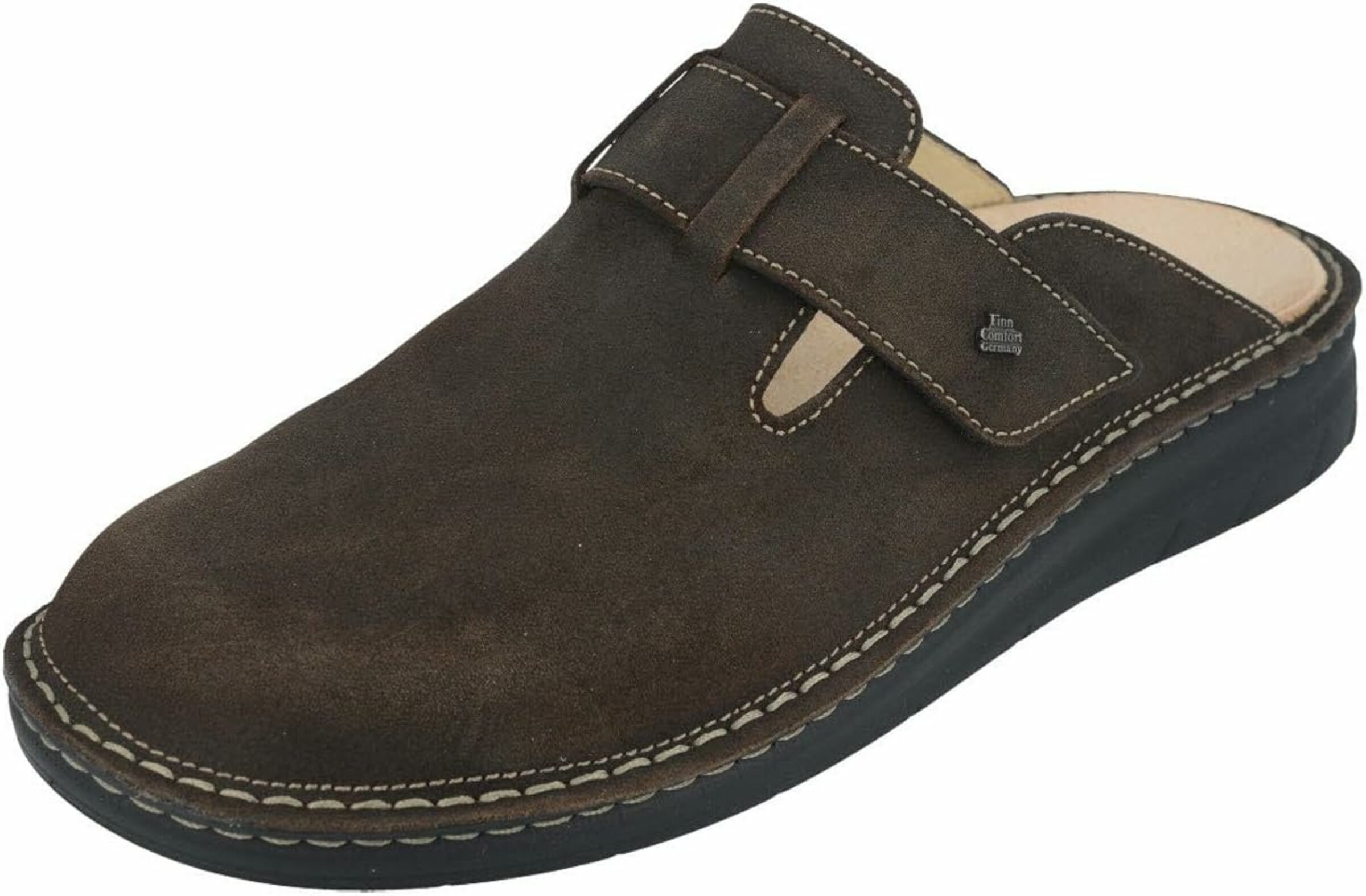 Finn Comfort Clogs in Bruin: voorkant