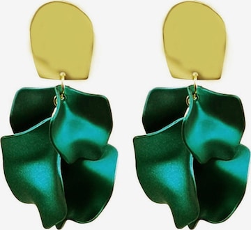 Boucles d'oreilles 'Sabineya' AVANT-GARDE PARIS en vert : devant