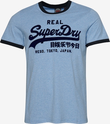 T-Shirt Superdry en bleu : devant