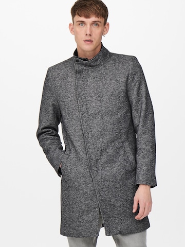 Only & Sons Between-Seasons Coat 'Oscar' in Grey