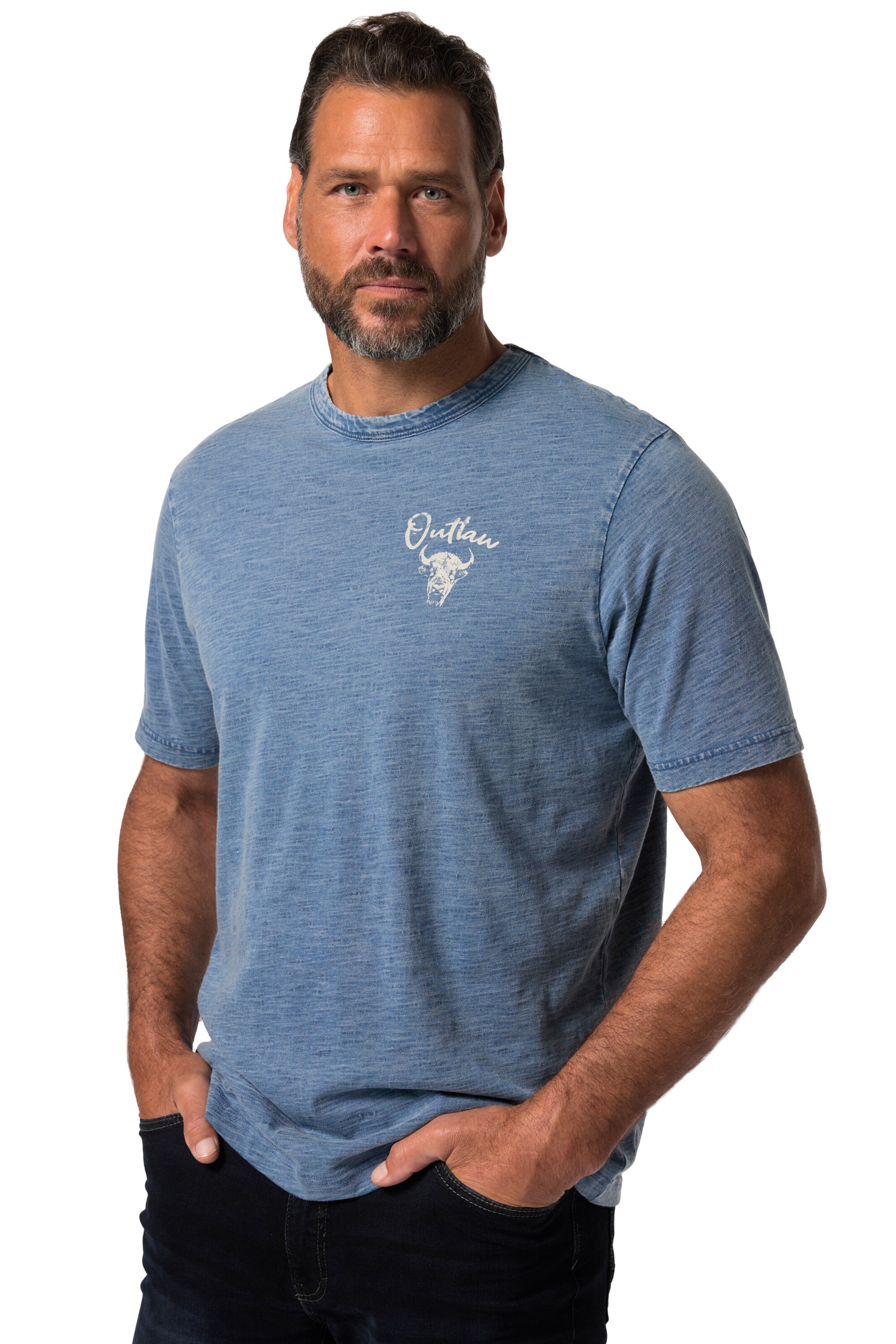 JP1880 T-Shirt in Blau: Vorderseite