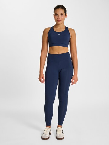 Hummel Skinny Sportbroek 'Pulse' in Blauw