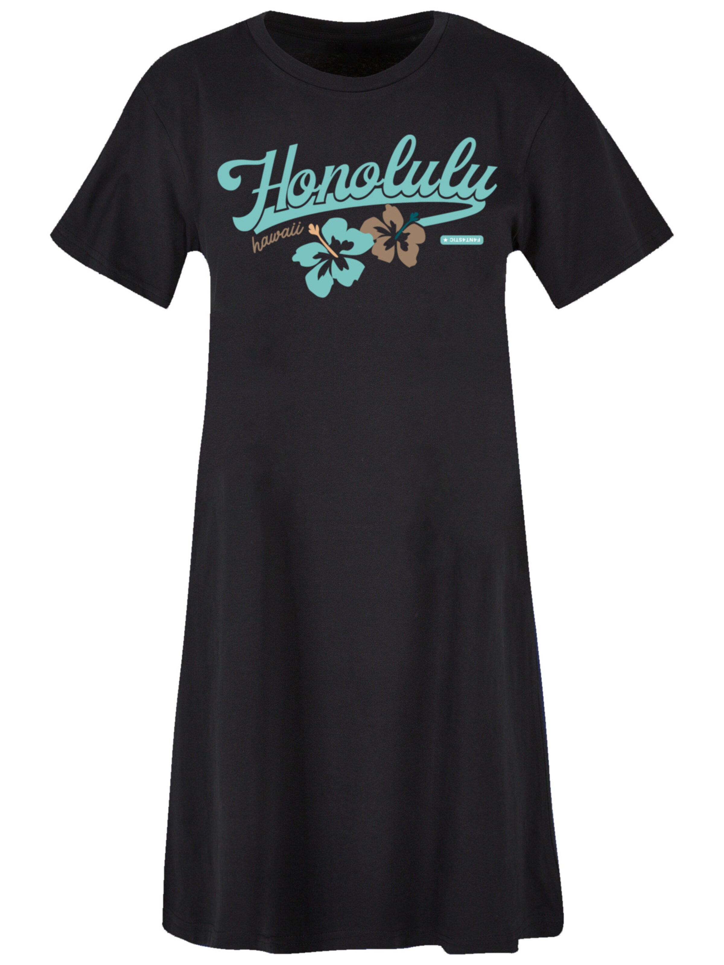 F4NT4STIC Jurk 'Honolulu' in Zwart: voorkant