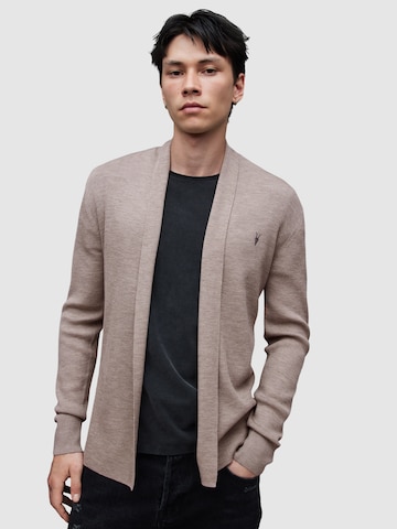 AllSaints Knit Cardigan in Brown: front