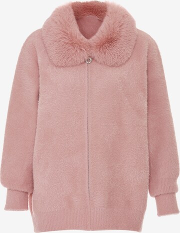 Cardigan caneva en rose : devant