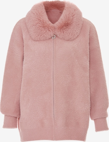 Cardigan caneva en rose : devant