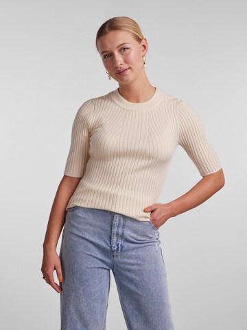 PIECES Sweater 'Crista' in Beige: front