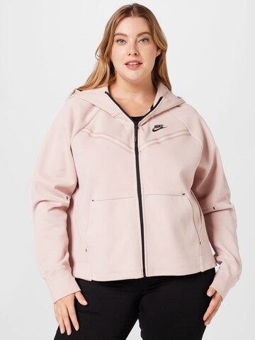 Veste de survêtement Nike Sportswear en rose : devant