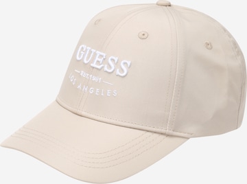 GUESS - Gorra 'Strave' en beige: frente