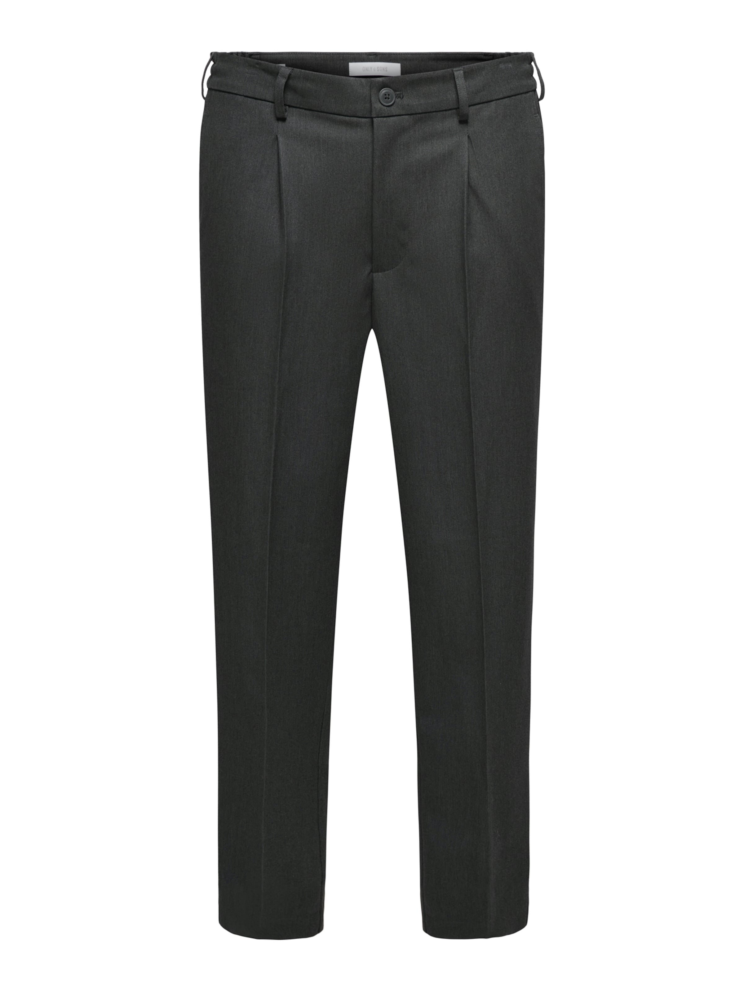 Only & Sons Tapered Παντελόνι πλισέ 'ONSMIRO' σε γκρι: μπροστά