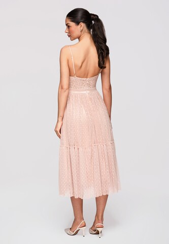 Ombre Cocktailjurk in Beige