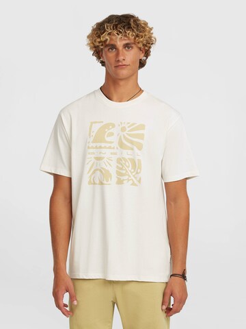 O'NEILL Póló 'Melange Front Print' - fehér: elől