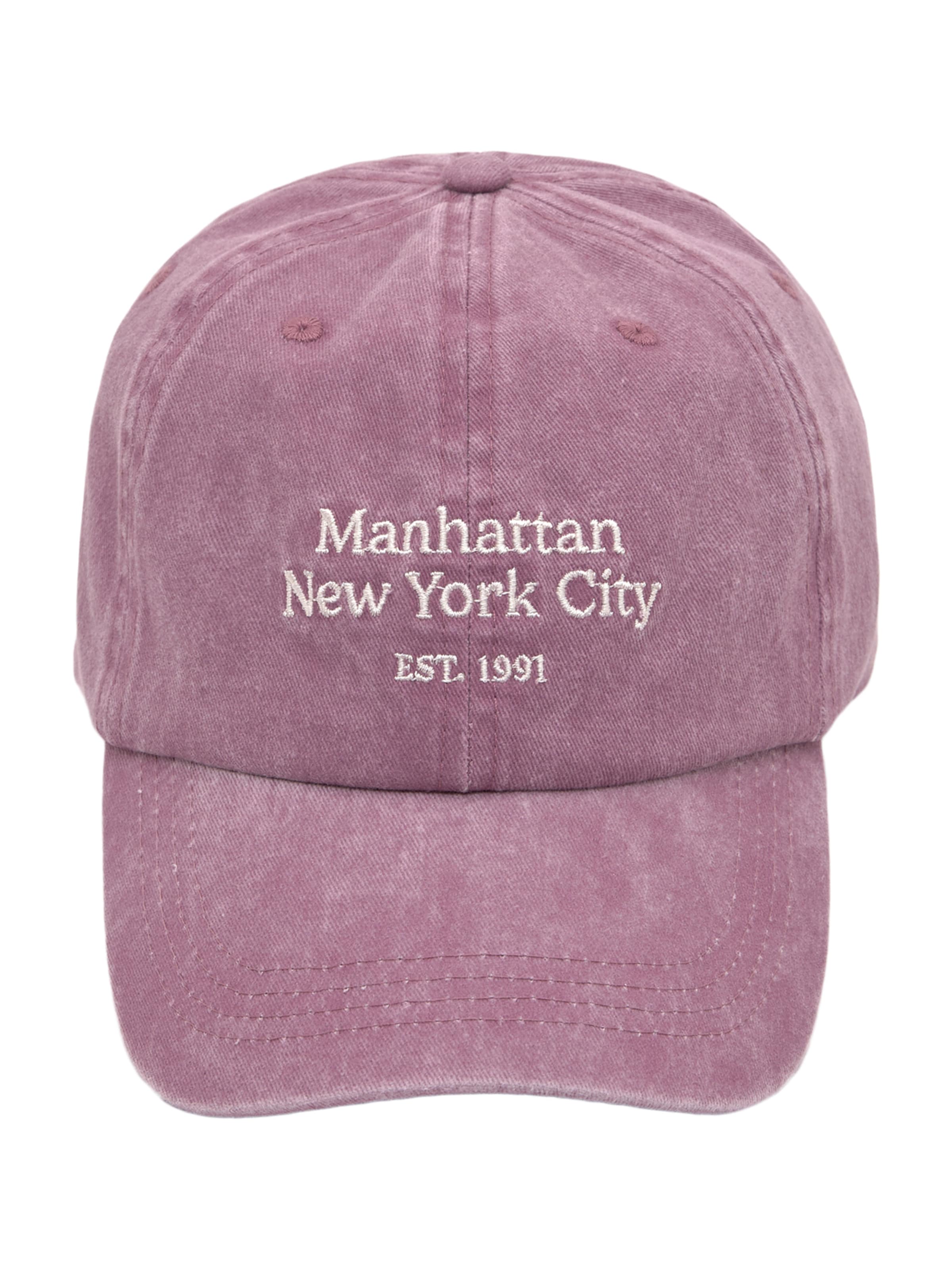 Șapcă 'MANHATTAN' de la Pull&Bear pe mov: față