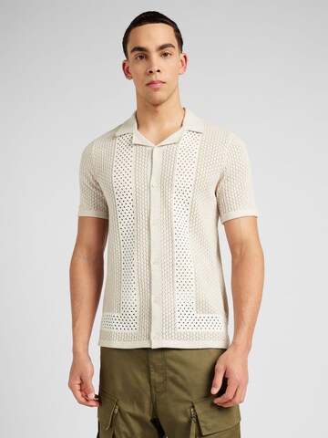 HOLLISTER Knit cardigan in Beige: front