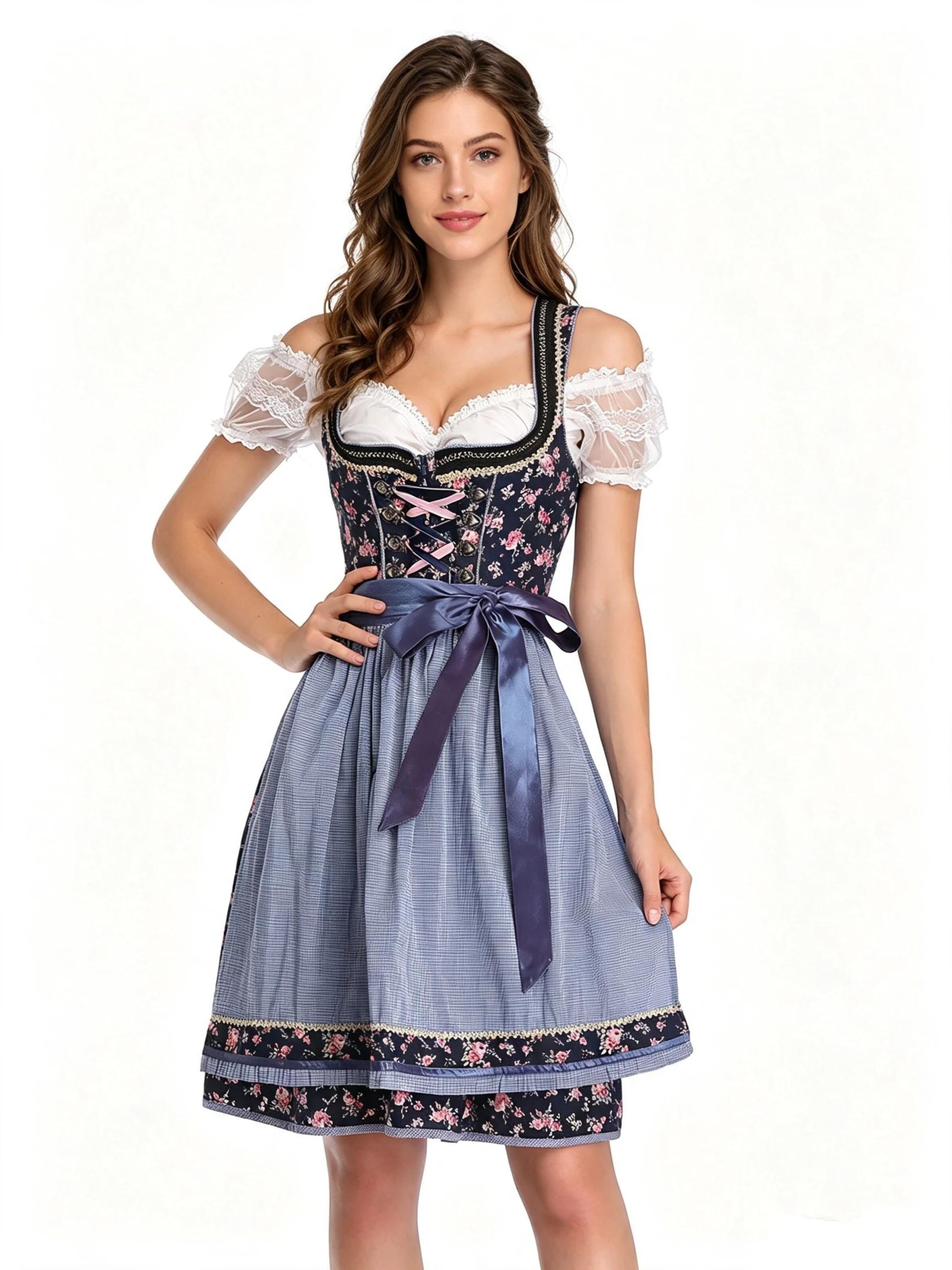 KoJooin Dirndl w kolorze niebieski