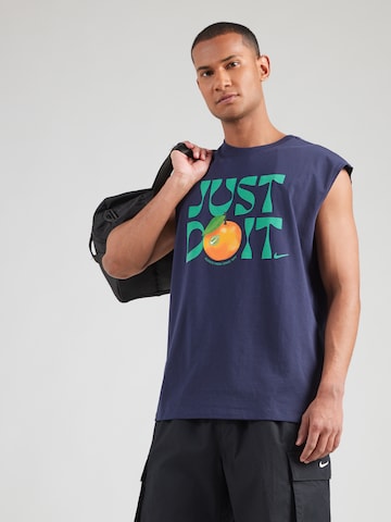 Nike Sportswear Koszulka 'SLVLS ORANGE' w kolorze niebieski: przód