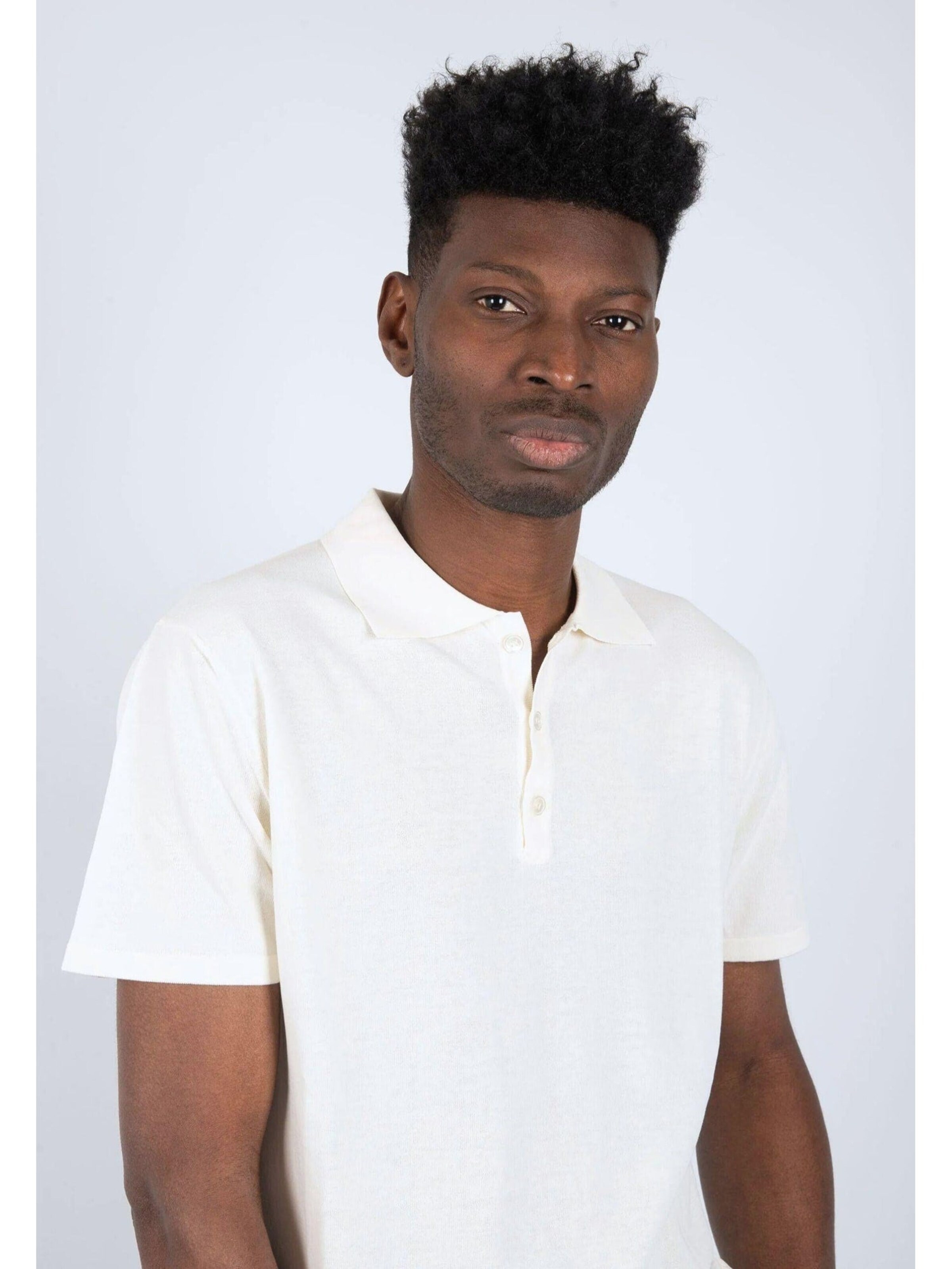 Daniele Fiesoli T-shirt 'Cotton Crepe Polo Shirt' i vit