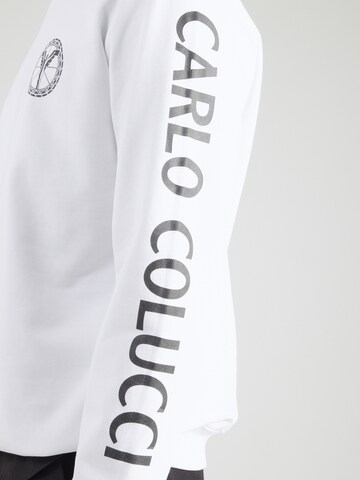 Sweat-shirt Carlo Colucci en blanc