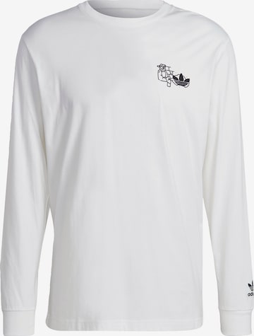 ADIDAS ORIGINALS - Camisa 'Hack The Elite Graphic ' em branco: frente