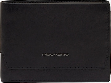 Piquadro Portemonnaie in Schwarz: Vorderseite