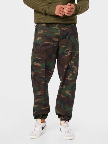 Regular Pantalon cargo Brandit en vert : devant