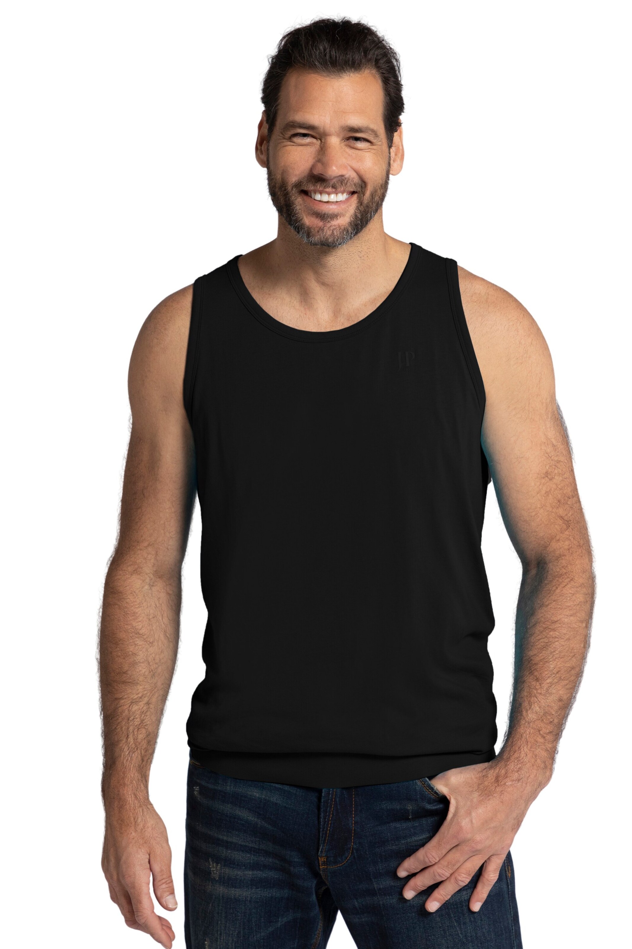 JP1880 Shirt in Schwarz: Vorderseite