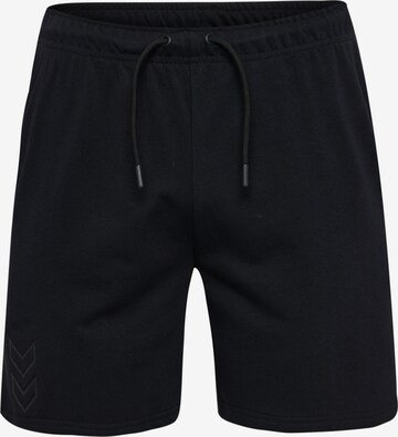 Hummel Regular Workout Pants in Black: front