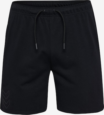 Hummel Regular Workout Pants in Black: front