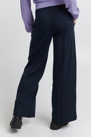 Wide leg Pantaloni con piega frontale 'IHKate' di ICHI in blu