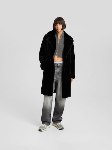 Bershka Between-Seasons Coat in Black