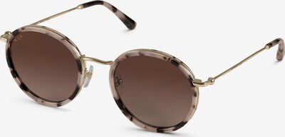 Kapten & Son Lunettes de soleil 'Amsterdam Sand Tortoise Brown' en beige / marron chiné / or, Vue avec produit