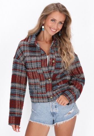 IZIA Φθινοπωρινό και ανοιξιάτικο μπουφάν σε μπεζ: μπροστά