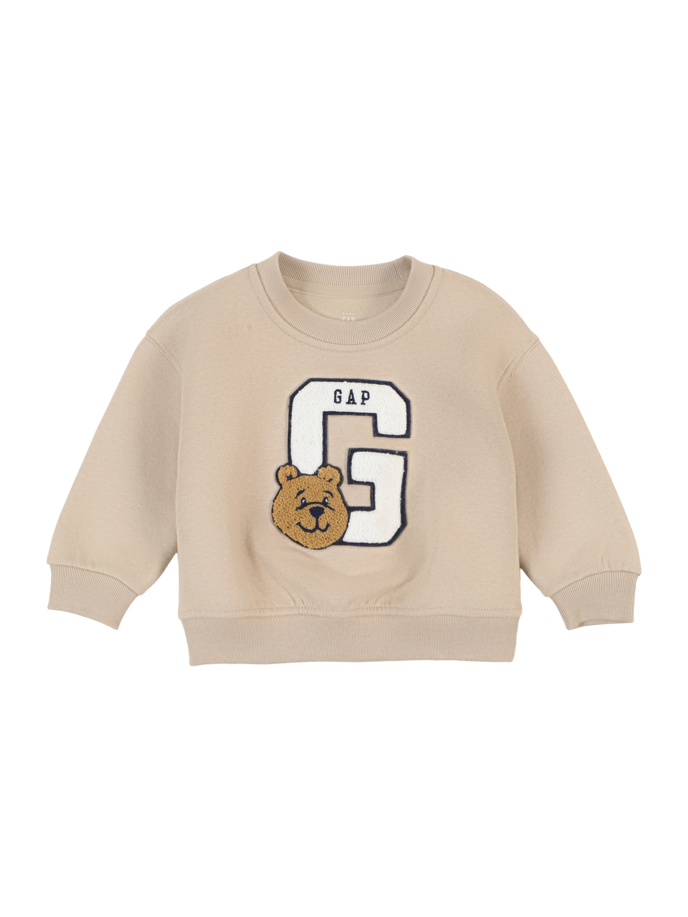 GAP Sweatshirt 'VARSITY' i beige: framsida