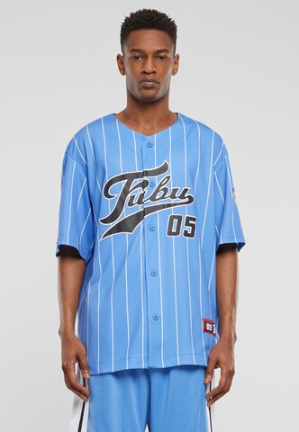 FUBU Regular fit Button Up Shirt 'Fubu Varsity' in Blue: front