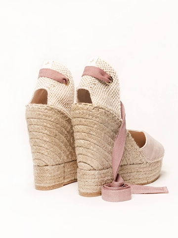 Alhamas Sandaal 'Alpargata Cuña 12 cm' in Roze