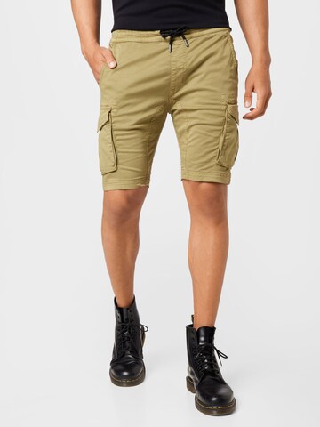 ALPHA INDUSTRIES Regular Cargobroek in Groen: voorkant