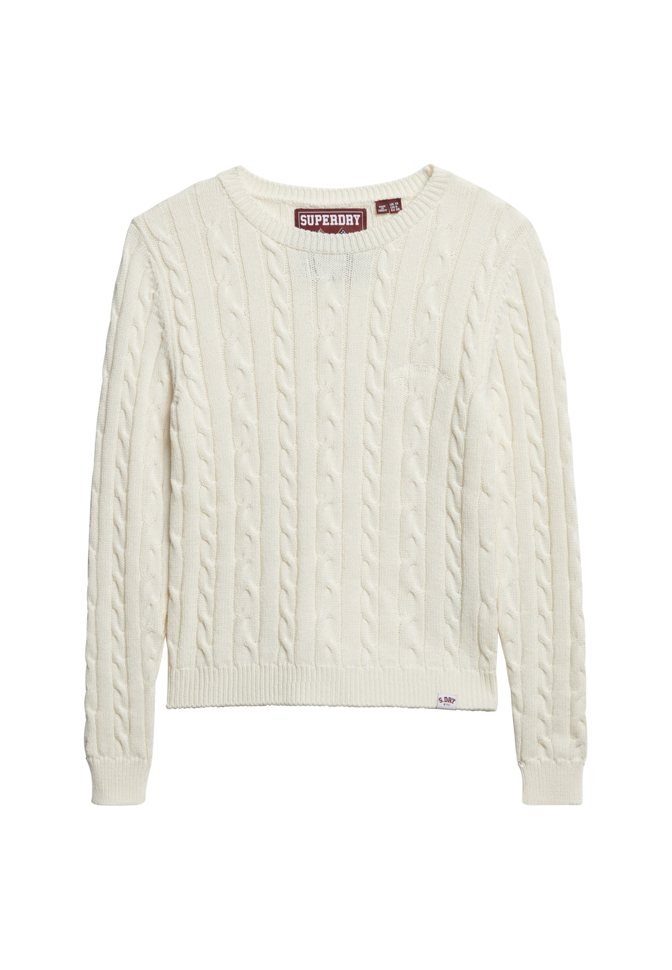 Superdry Trui &#x27;Essential&#x27; in Beige: voorkant