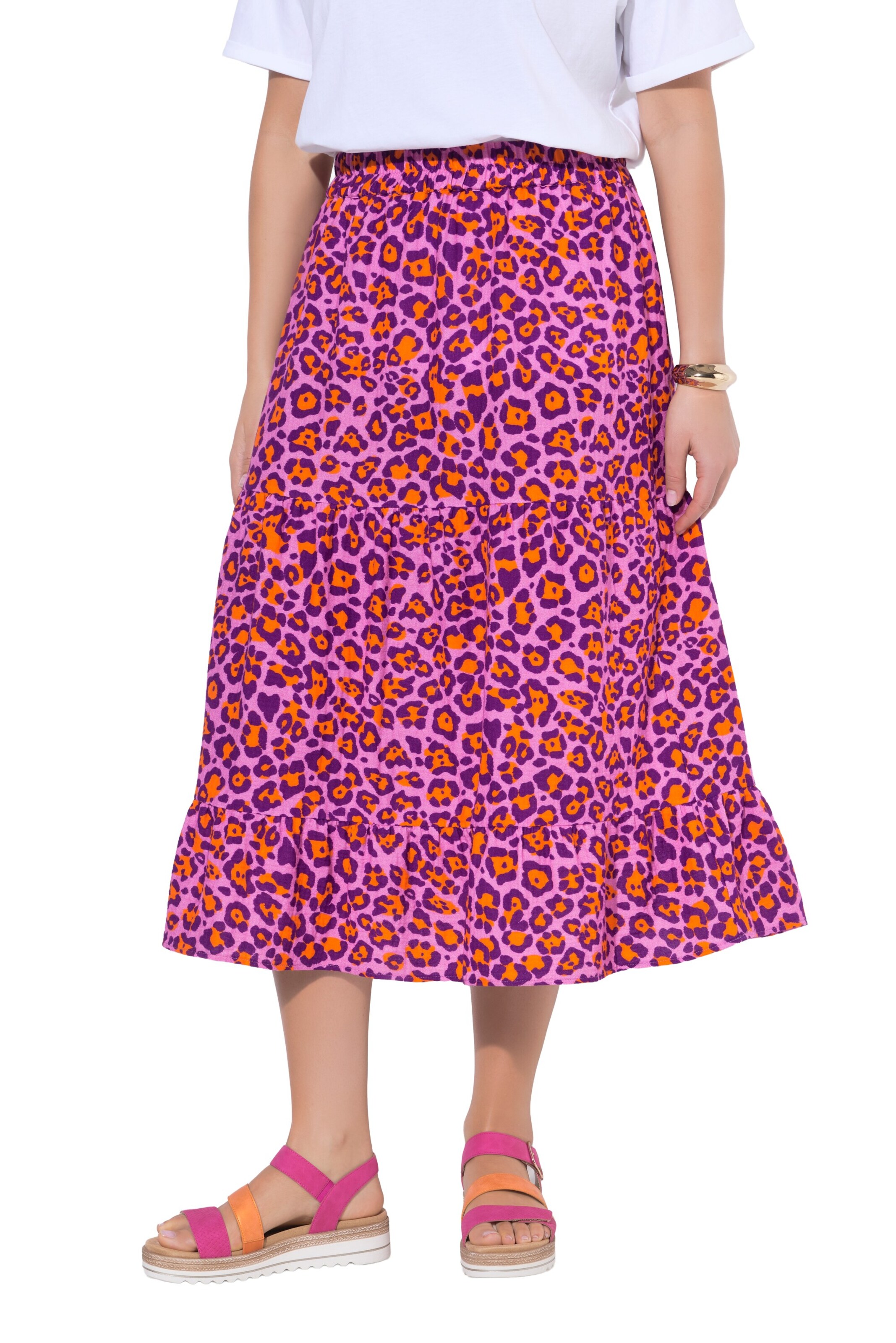 Ulla Popken Rock in Pink: Vorderseite