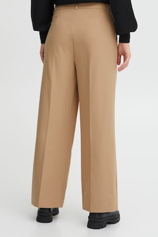 ICHI Wide leg Pants 'Ihlexi' in Brown