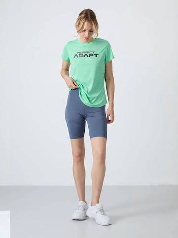 Tommy Life - Tapered Leggings 'Gamaschen' em cinzento: frente