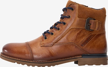 bugattiČizme na vezanje - smeđa boja: prednji dio