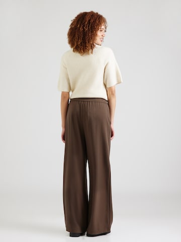 MSCH COPENHAGEN Wide leg Bandplooibroek 'Jalen Henrika' in Bruin