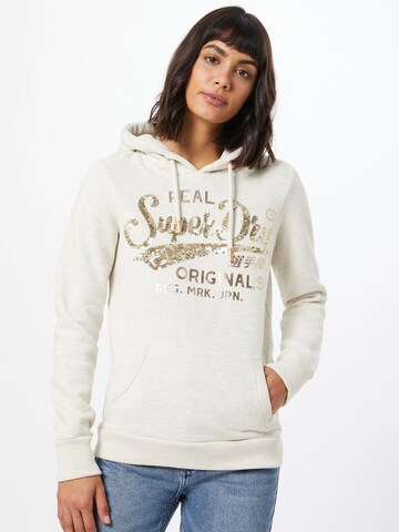 Superdry Sweatshirt in Beige: predná strana