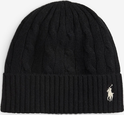 55-60 dydžio Megzta kepurė iš Polo Ralph Lauren, spalva – gelsvai pilka spalva / juoda, Prekių apžvalga