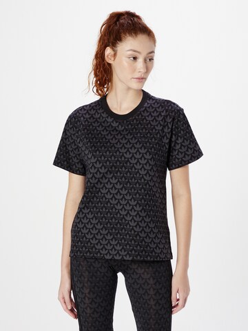 ADIDAS ORIGINALS T-Shirt 'Trefoil Monogram' in Schwarz: predná strana