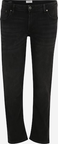 Jack & Jones Plus Slimfit Jeans 'Glenn' in Zwart: voorkant