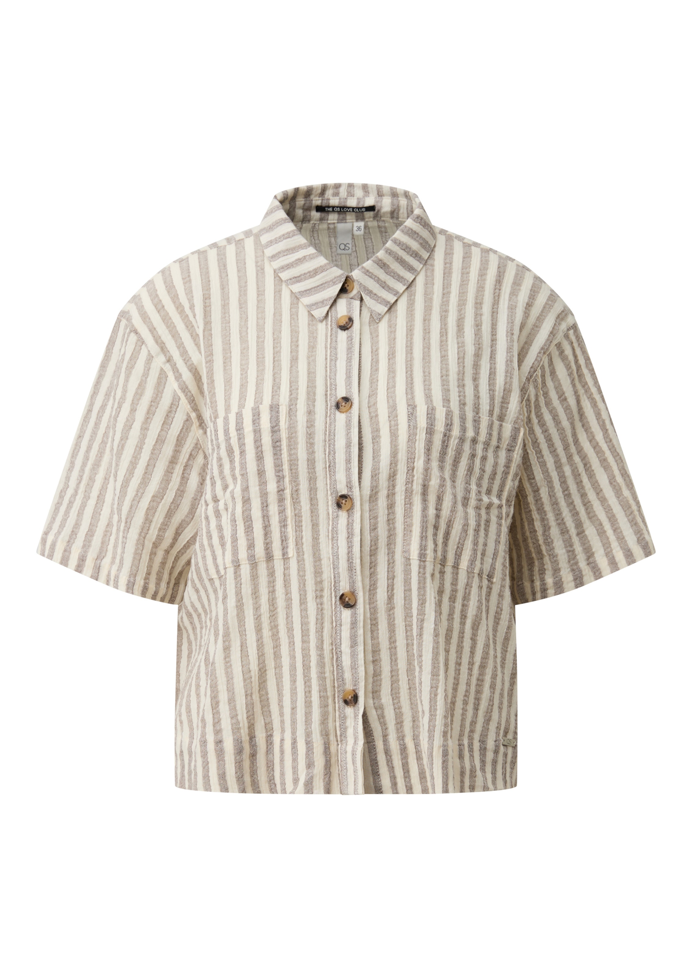 QS Bluse in Beige: Vorderseite