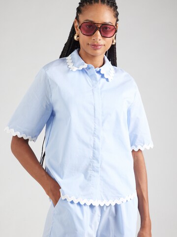 OBJECT Blouse 'OBJFIE' in Blue: front